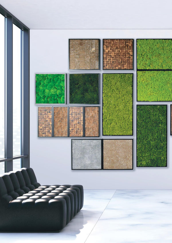 Framed Preserved Moss Panels 