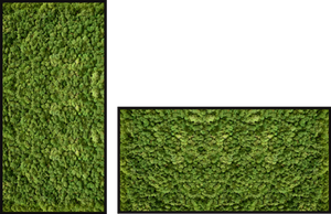 Biomontage Forest Green Moss Panel with Gloss Black Frame, Available in 12"x24", 24"x24", or 24"x48"